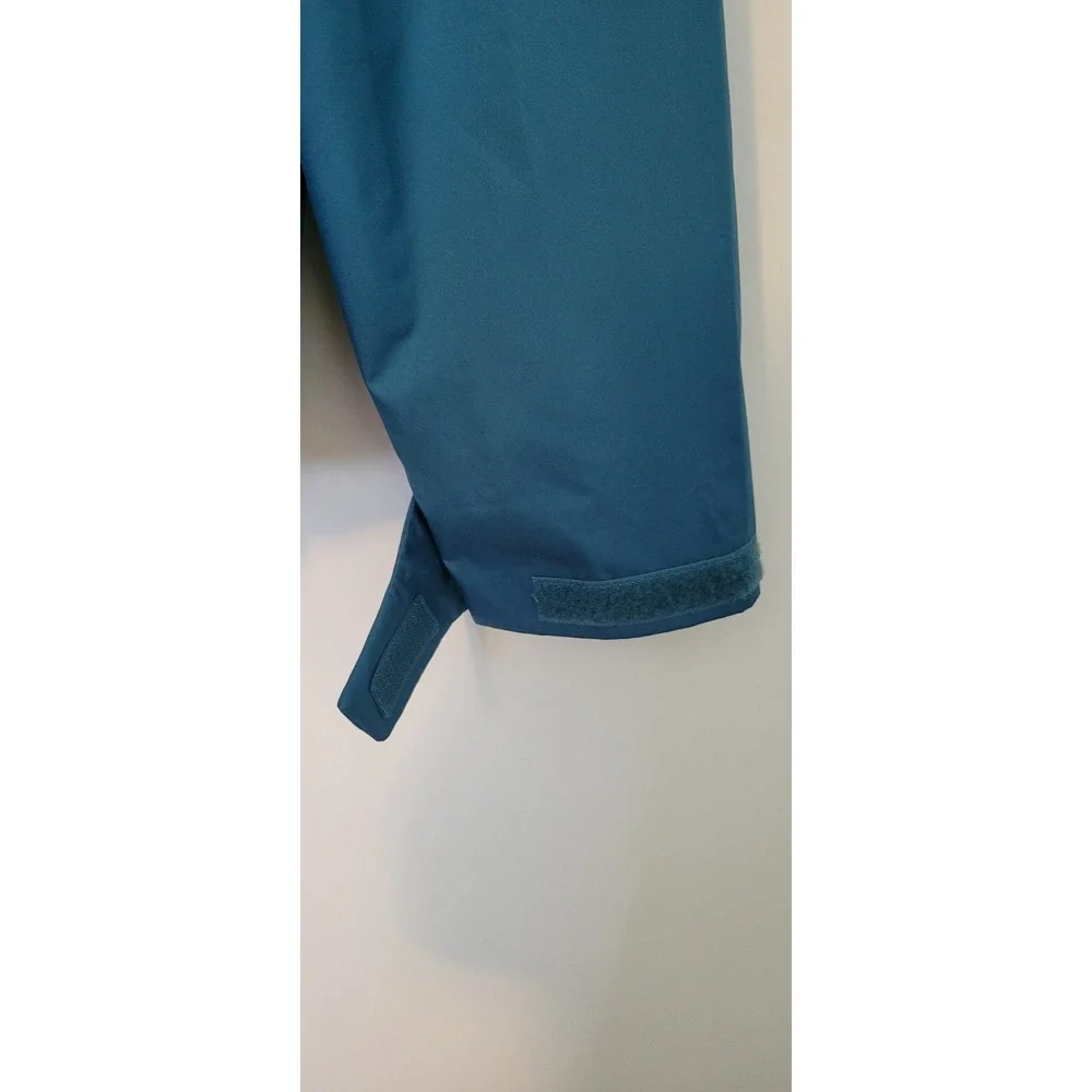 Mountain Hardwear Rain Jacket Mens Small Blue Hooded Full Zip Shell OM2926